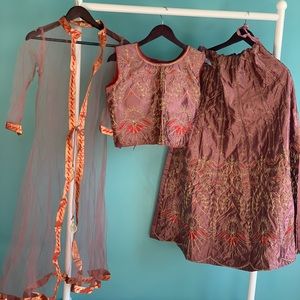 Part wear lehnga chunri